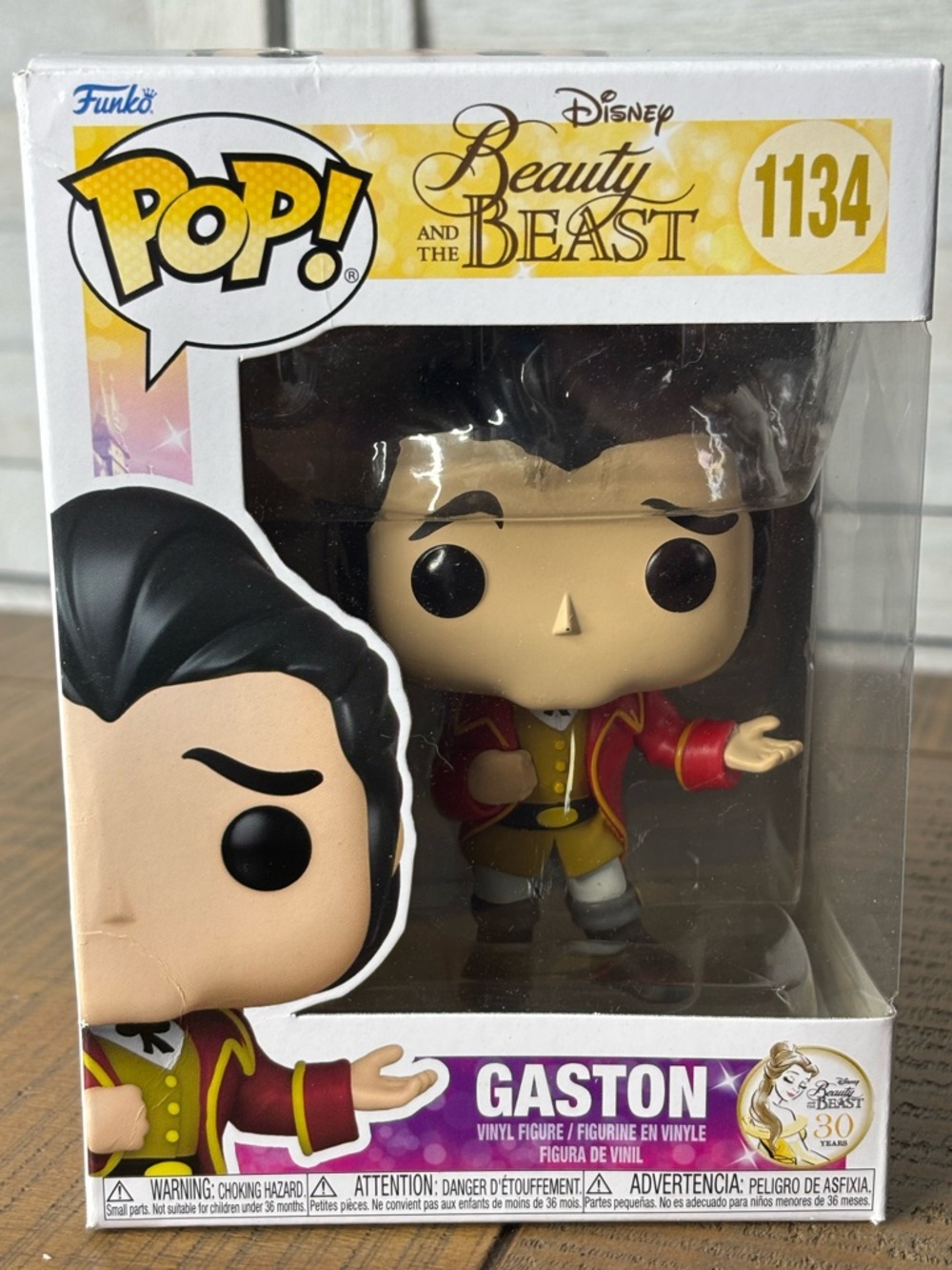 Disney Gaston Funko Pop #1134 - Damaged Box / Great for OOB Collector